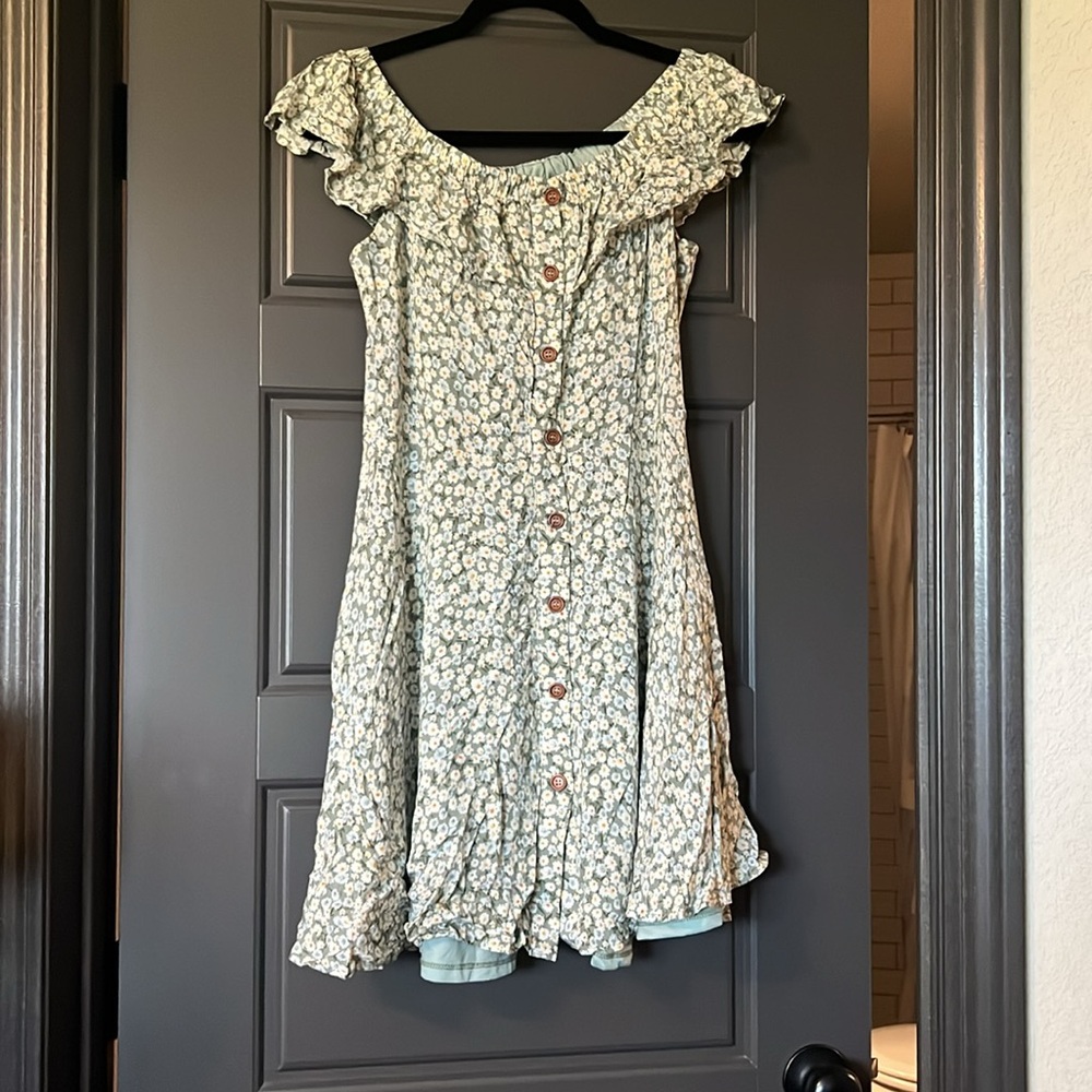 Doe & Rae Ruffled Off-Shoulder Sundress